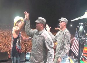 Bret Michaels salutes the Military